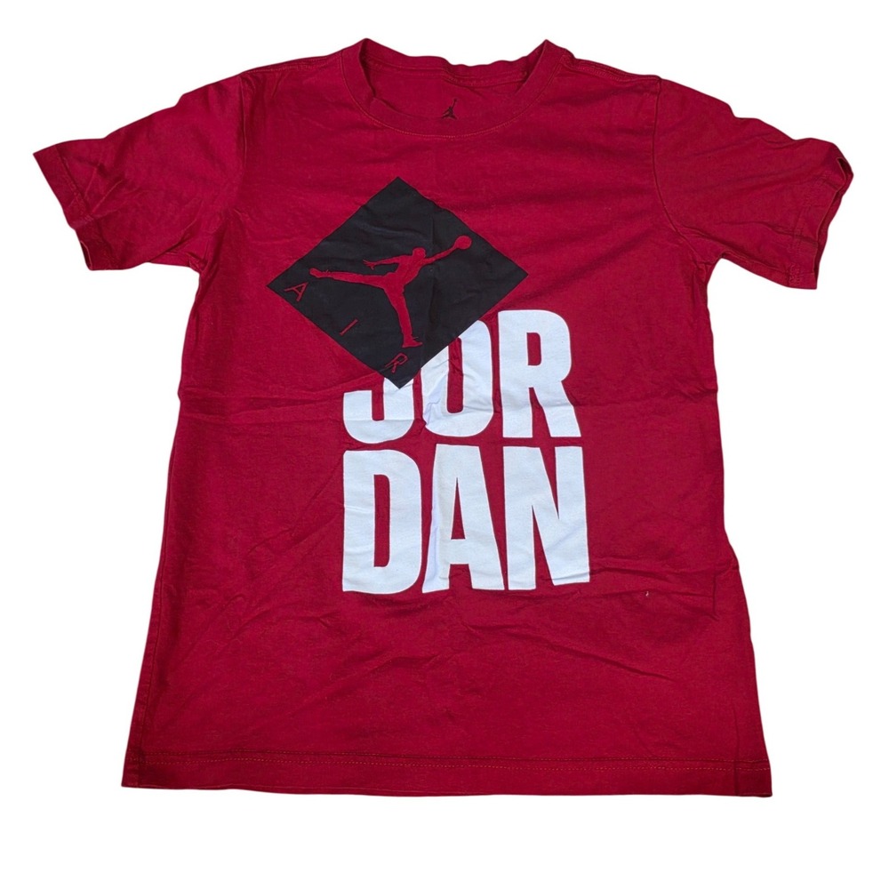 Jordan Boys Red Jumpman Diamond Graphic T-Shirt‎ Large 12-13 Years 152-158cm
